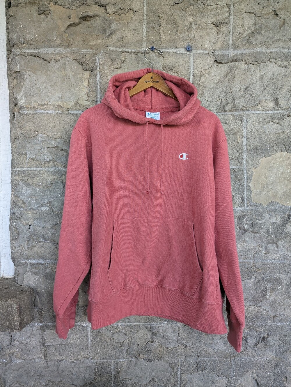 Champion Pink/Salmon Women's Large Hoodie Good Condition Minimal Wear